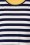 Banned Retro - Land Ahoy Crop T-Shirt Années 50 en Bleu Marine et Blanc 3