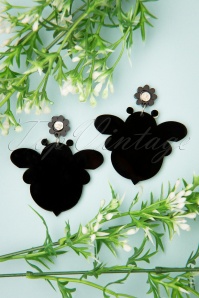 Collectif Clothing - 50s Bumble Bees Earrings in Yellow and Black 3