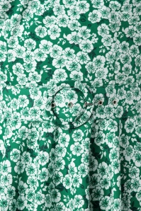Timeless - Selene swingjurk met bloemenprint in groen 5
