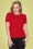 Timeless - Leila polkadot blouse in rood 2