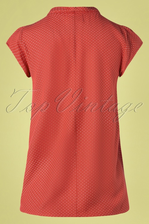 Circus - Anna Pin Dot Top in lichtrood 2