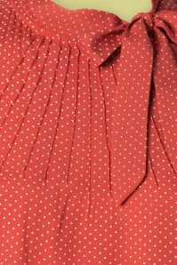 Circus - 50s Anna Pin Dot Top in Pale Red 3