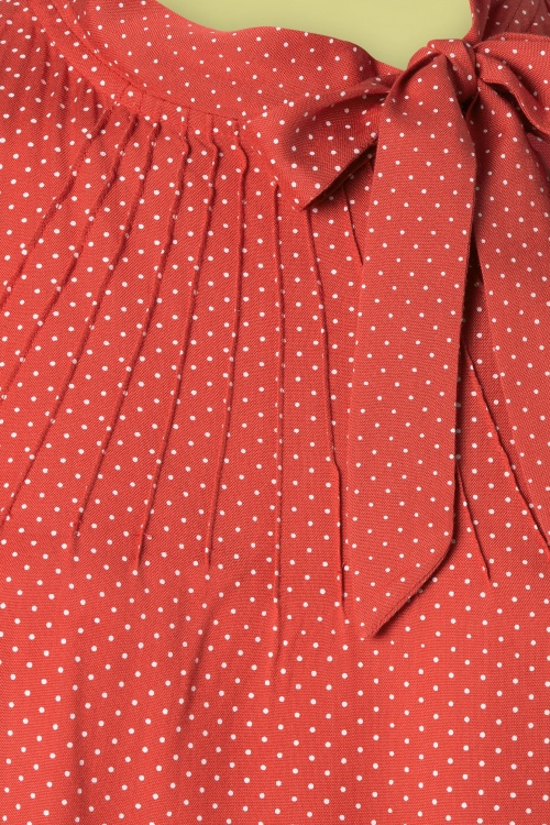 Circus - Anna Pin Dot Top in lichtrood 3