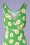 LaLamour - Flared Daisy Dress Années 70 en Vert 3