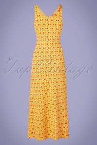 LaLamour - Lea lange singlet maxi-jurk in geel 5