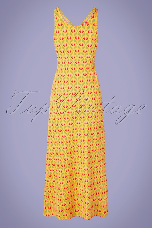 LaLamour - 70s Lea Long Singlet Maxi Dress in Yellow 5