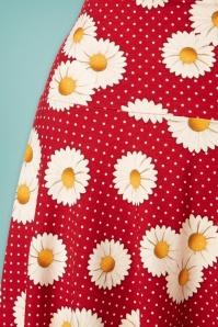 LaLamour - 70s Daisy Circle Skirt in Polka Red 3