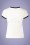 Queen Kerosin - Rueda Bien T-Shirt Années 50 en Blanc Cassé 3