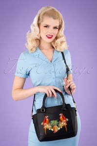 Banned Retro - 50s Seychelles Tropical Bag in Black 5