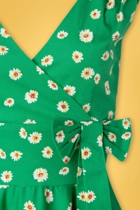 Timeless - TopVintage exclusive ~50s Ashley Floral Swing Dress in Green 5