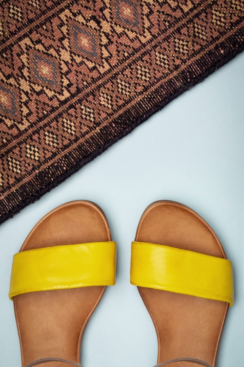 Miz Mooz - 70s Alanis Sandals in Yellow  3