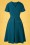 Miss Candyfloss - 50s Pamy Swing Dress in Petrol Blue 2