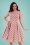 Hearts & Roses - Audrina Plaid Swing-Kleid in Rosa 2