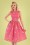 Vixen - Sixties Contrast jurk in roze