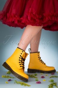 Dr. Martens - 1460 Smooth Ankle Boots in Yellow 2
