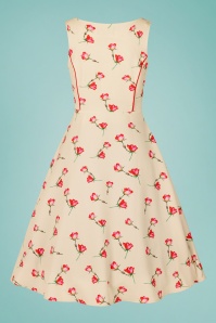 Hearts & Roses - 50s Sorella Summer Swing Dress in Cream 5