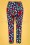 Hearts&Roses 32689 Blue Floral Red Blue Roses White Topvintage Exclusive Pants 200224 007W