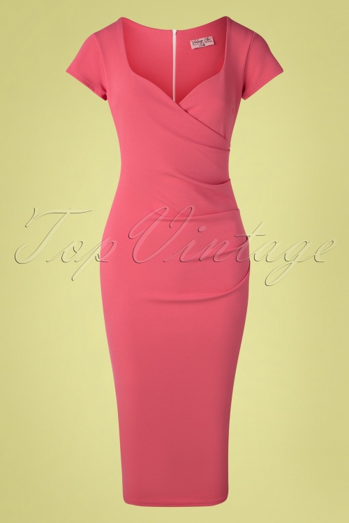 Vintage Chic 33350 Pencildress Pink 200218 006W