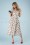 Vixen - Cheryl Cherry Maxi Dress Années 60 en Blanc