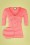 Mademoiselle YéYé - 60s One Step Ahead Knit Top in Coral Stripes