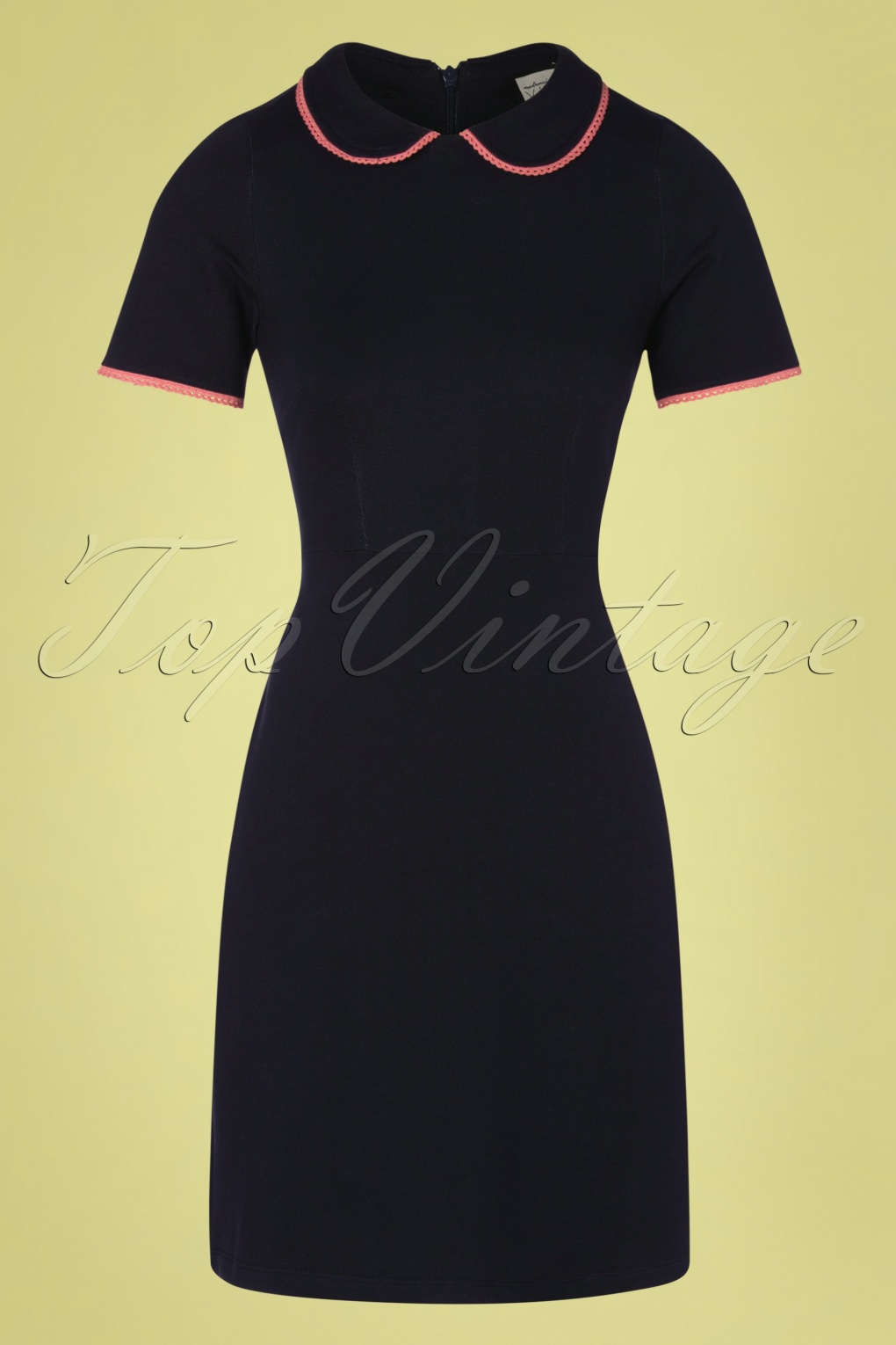 NAVY /& WHITE POLKA DOT RUFFLE MOD DRESS 60/'s RETRO VINTAGE MINI TWIGGY WHO SOUL