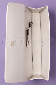 Ruby Shoo - 50s London Clutch in White and Silver 3