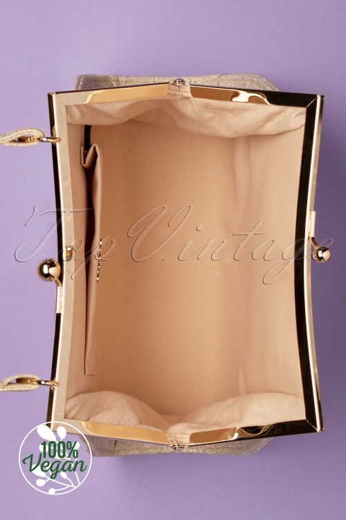 Ruby Shoo - Toulouse Handtasche in Creme und Gold 3