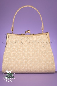 Ruby Shoo - 50s Toulouse Handbag in Cream and Gold 4