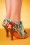 Ruby Shoo - 50s Willow Floral Pumps in Aqua  5