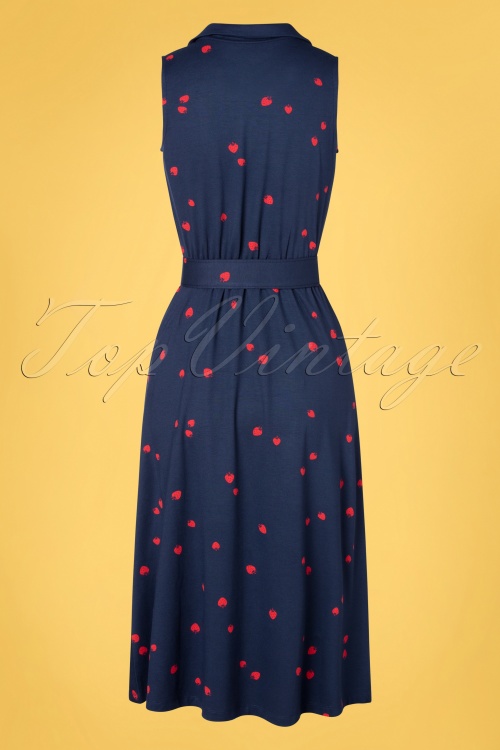 Mademoiselle YéYé - Boogaloo Partykleid in Eat Me Navy 4