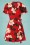 Vixen - 70s Reem Floral Wrap Dress in Red