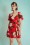 Vixen - Reem Floral Wrap Dress Années 70 en Rouge 2