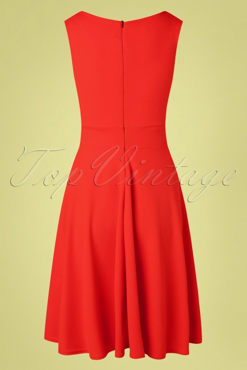 Vintage Chic for Topvintage - Emery Swing-Kleid in Fiesta-Rot 4