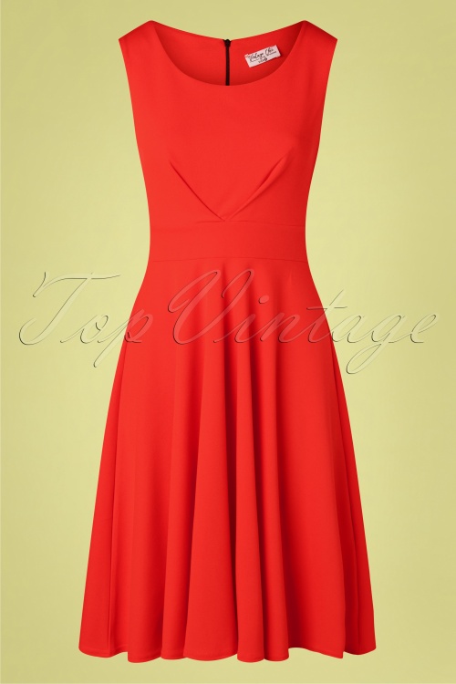 Vintage Chic for Topvintage - Emery Swing Dress Années 50 en Rouge Fiesta