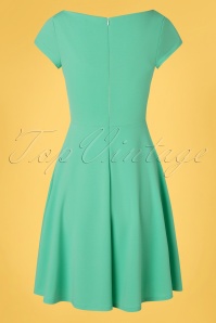 Vintage Chic for Topvintage - Kimberley Swing Dress Années 50 en Vert Menthe 2