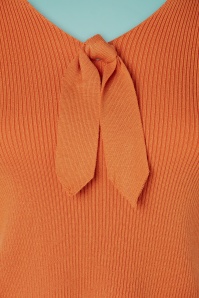 Compania Fantastica - Lazo Knitted Top Années 50 en Orange Cannelle 3