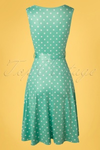 Vintage Chic for Topvintage - Charley Polkadot Swing-Kleid in Mint 4