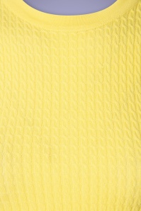 Compania Fantastica - Amarillo Knitted Top Années 60 en Jaune Citron 3