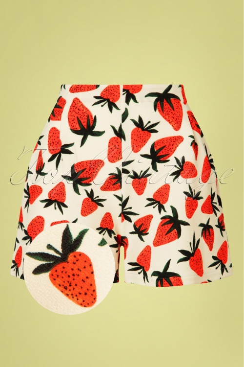 Compania Fantastica - 60s Fresas Shorts in Cream 2