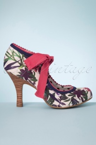Ruby Shoo - 50s Willow Floral Pumps in Sage 2