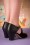 Topvintage Boutique Collection - 40s Days Away Leather Pumps in Black 5
