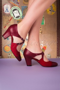 Topvintage Boutique Collection - Days Away Lederpumps in Passionsrot 3