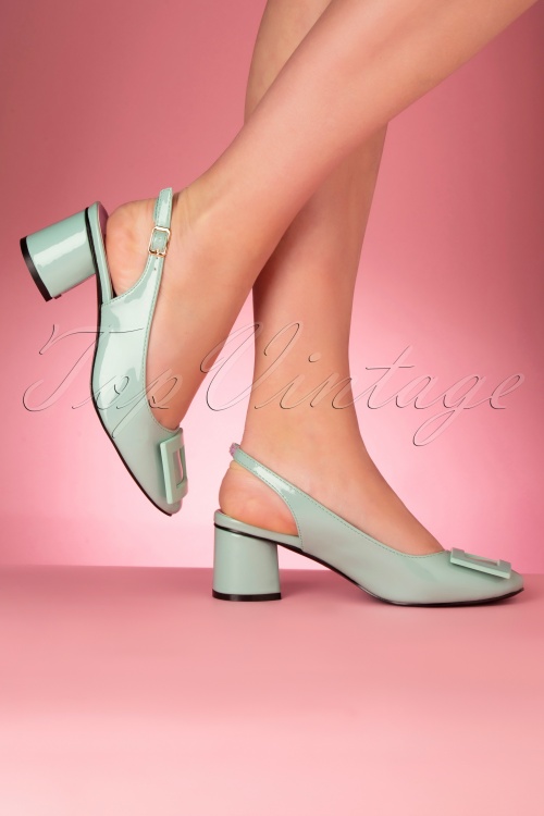 Banned Retro - 60s Arcadia Patent Pumps in Mint 3