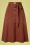 Sugarhill Brighton - 60s Rosanna Midi Skirt in Rust Linen