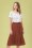 Sugarhill Brighton - 60s Rosanna Midi Skirt in Rust Linen 2