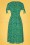 Sugarhill Brighton - Hermione Painterly Spot midi-jurk in groen en wit 2