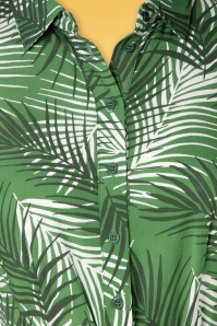 Sugarhill Brighton - Sienna Shady Palm jumpsuit met wijde pijpen in groen 5