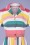 Emily and Fin - Kate Rainbow Stripe Shirt Dress Années 50 en Multi 3