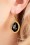 Urban Hippies - Gold Plated Flower Earrings Années 50 en Noir