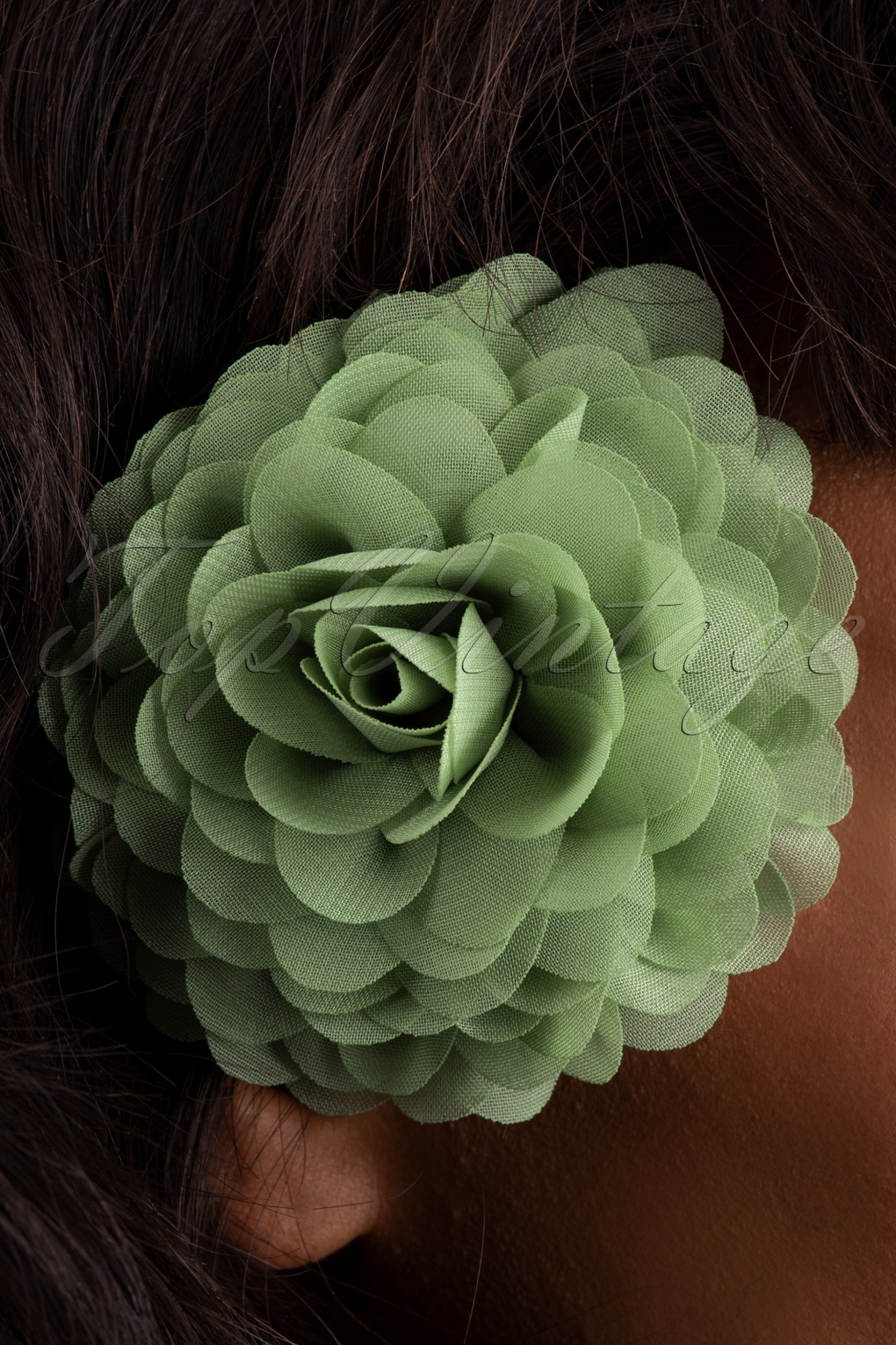 70s Hair Flowers Set in Mint and Coral